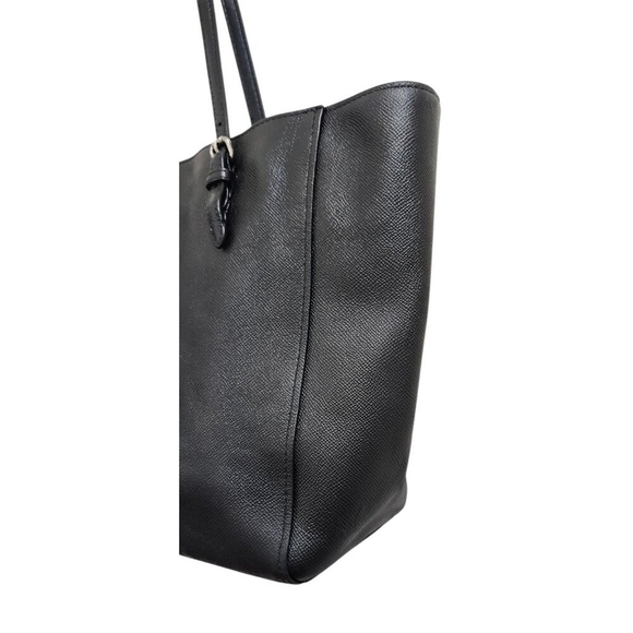 Coach Black Turn-Lock Saffiano Leather Tote Bag - Picture 7 of 16